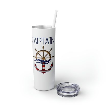 Boating Themed - Captain - Skinny Tumbler