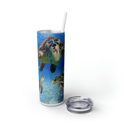 Beachy Design-Sea Turtles-Skinny Tumbler