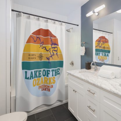 Lake Design - Lake of the Ozarks Shower Curtain