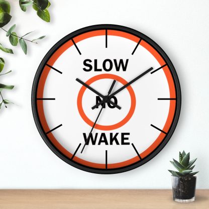 Boating Themed No Wake Wall Clock