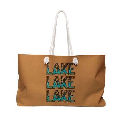 Beach Bag - Leopard and Lake Print (Brown)